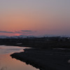 浅川土手からの夕陽