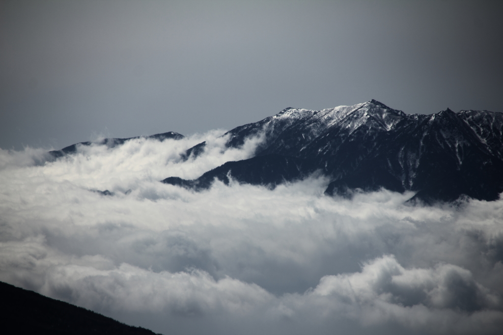 荒波の鳳凰三山