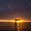 琵琶湖の夜明け
