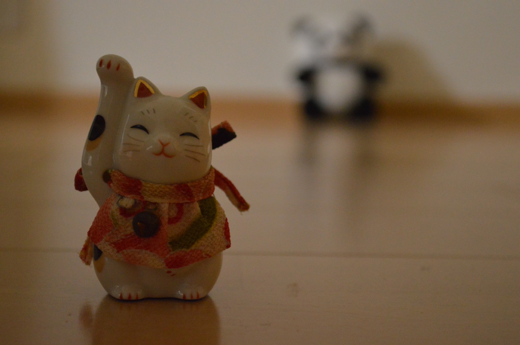 招き猫と猫熊