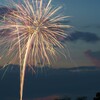 夕暮れ花火