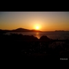 露天風呂からの夕日
