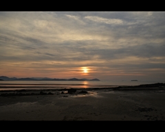 今日の朝日 晴れのち曇り