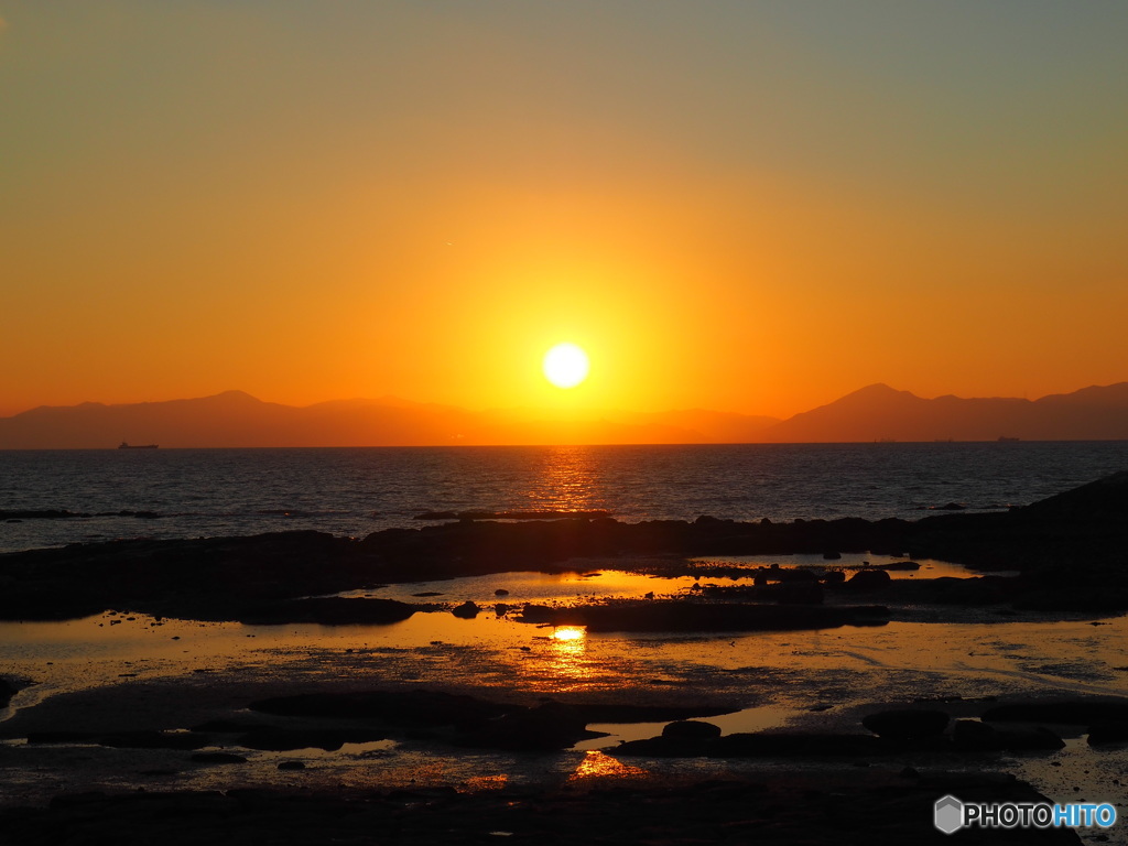 焼野海岸の夕陽