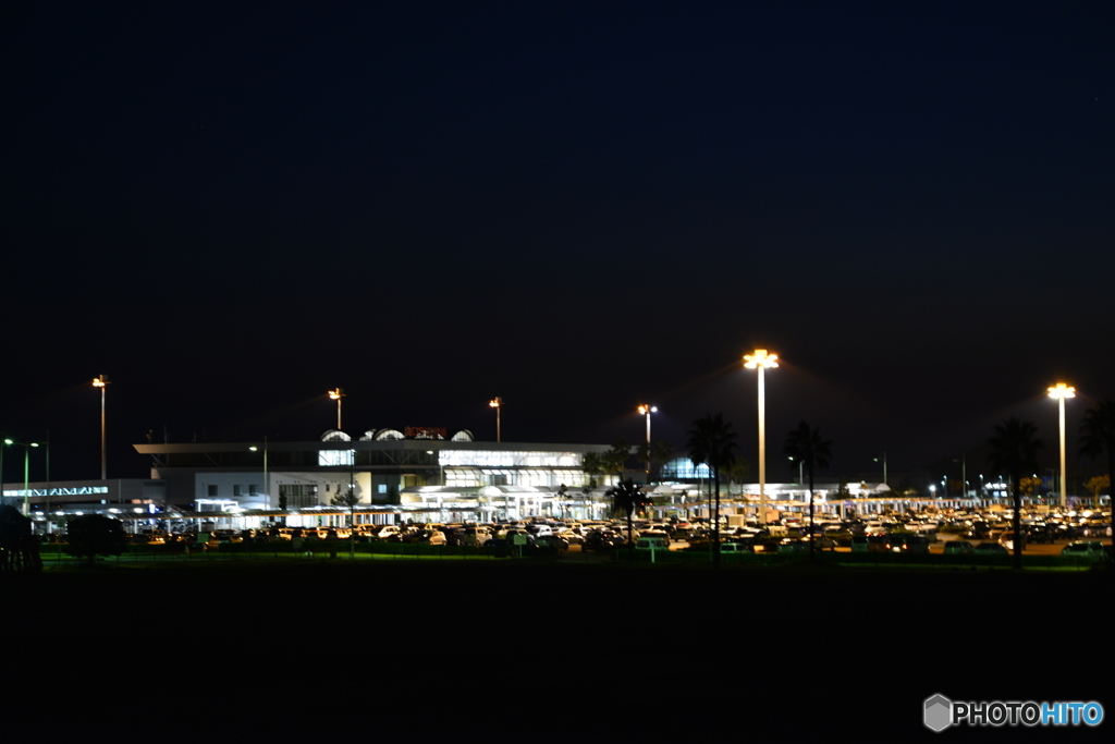 夜の宇部空港