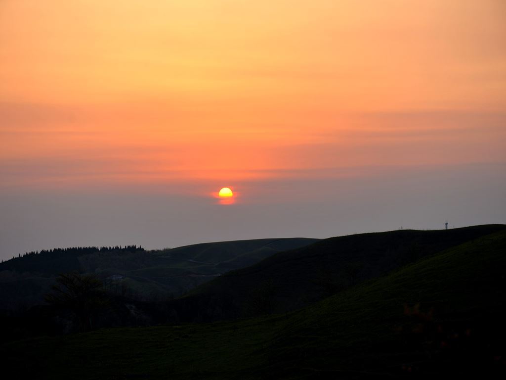 くじゅうの夕日
