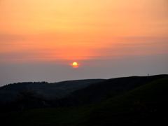 くじゅうの夕日