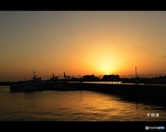 職場前からの夕日