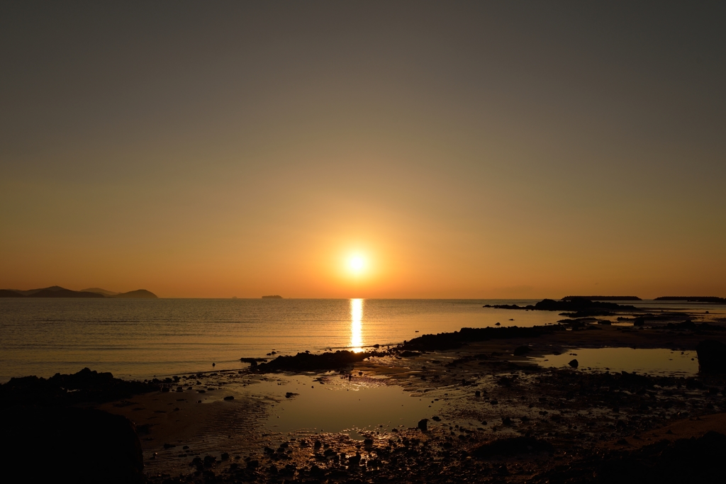 今日の宇部の朝日