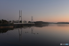 今朝の常盤湖