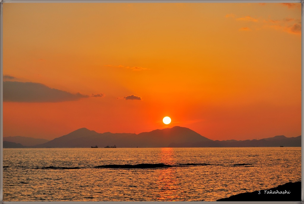 夕日