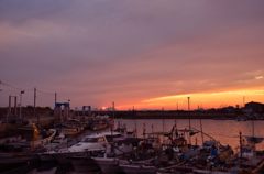 夕方の八王子漁港