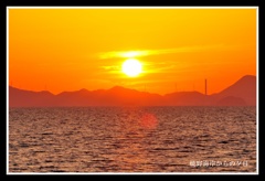 焼野海岸からの夕日