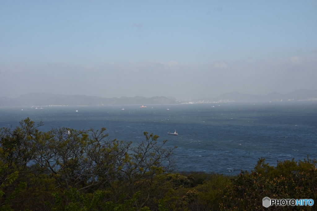 今朝の竜王山からの眺め