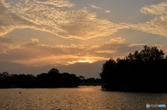 常盤公園からの夕陽