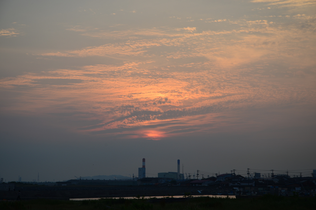 今日の夕方の空