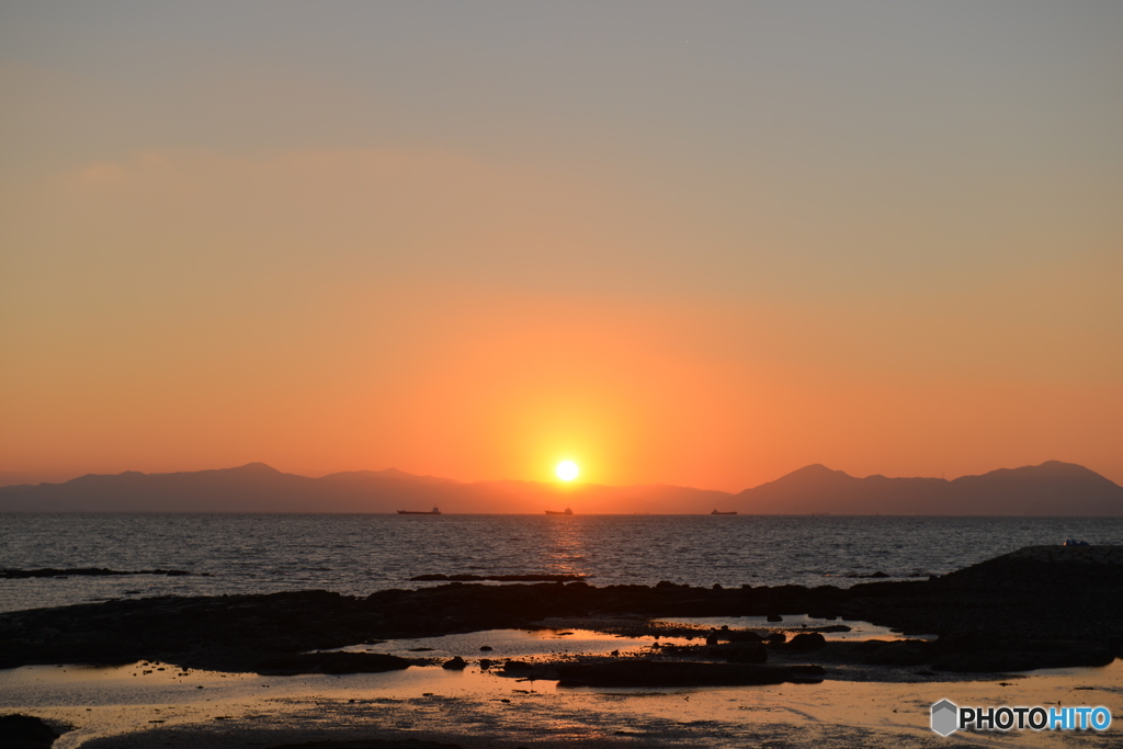 焼野海岸の夕陽