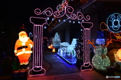 宇部市民家のイルミネーション 庭の入り口