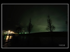 雨の降る宇部空港