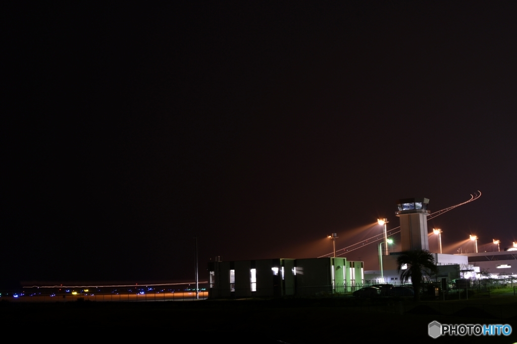 夜の宇部空港