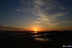 今朝の宇部の海