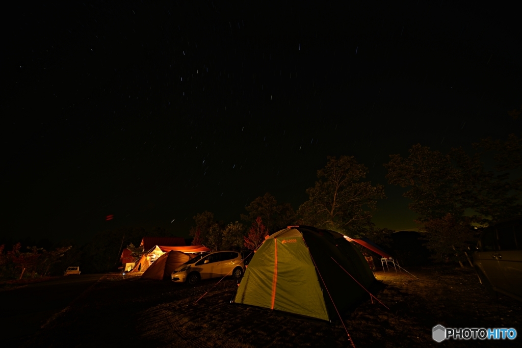 西山高原キャンプ場の夜