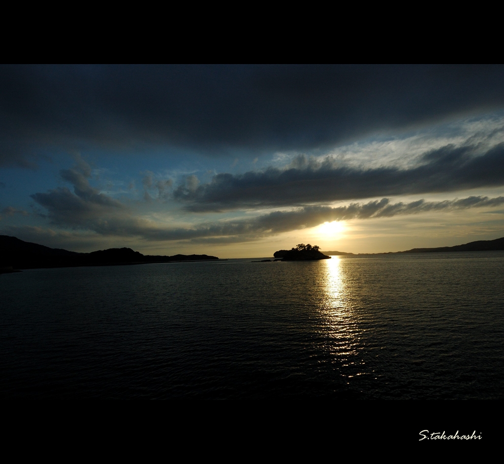 キャンプ場からの夕日