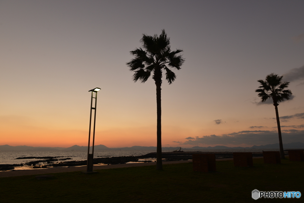焼野海岸の夕陽