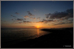 焼野海岸夕日