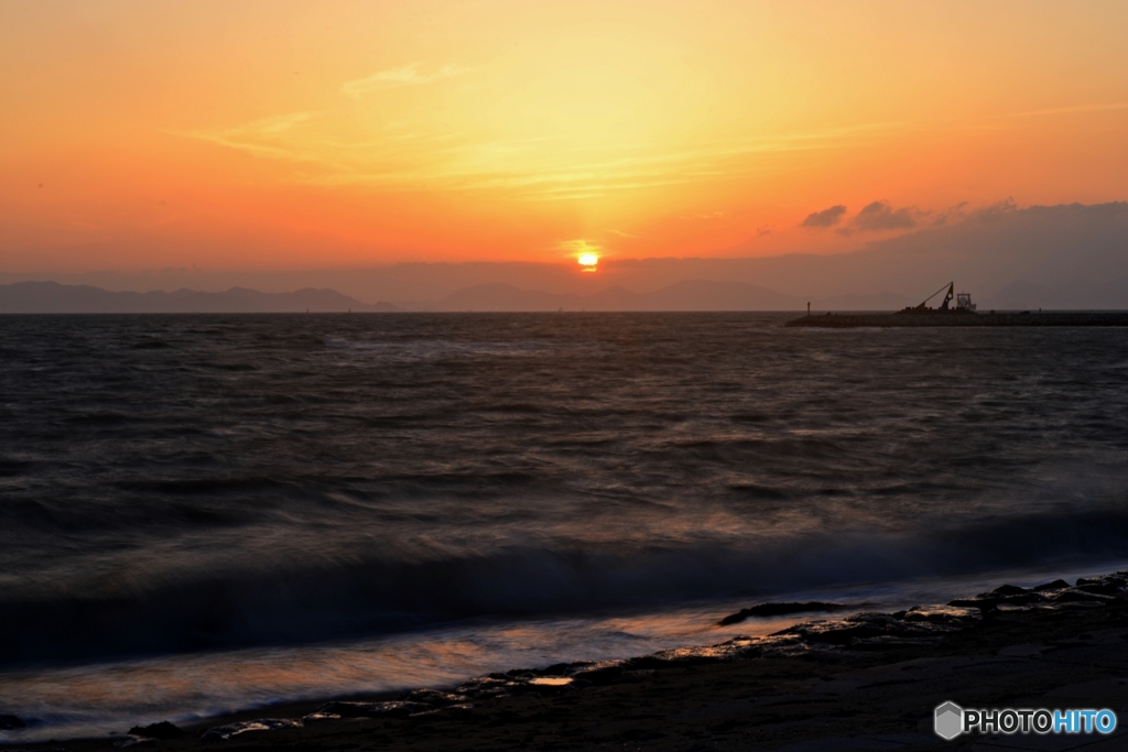 焼野海岸の夕日