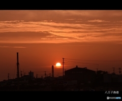 八王子漁港の夕陽