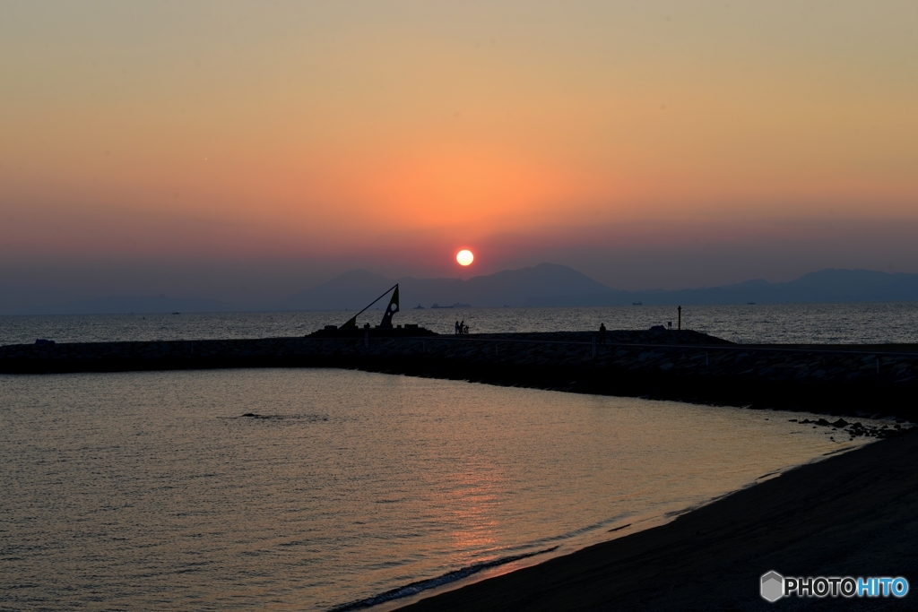 焼野海岸の夕日