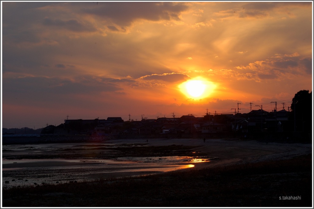 夕日