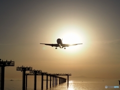 宇部空港着陸前