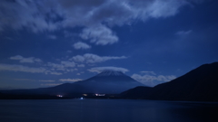 富士山三景：本栖湖の富士