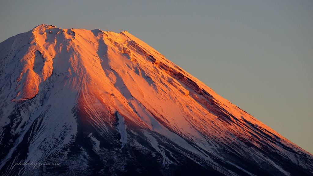 初冬の富士その3：赤富士