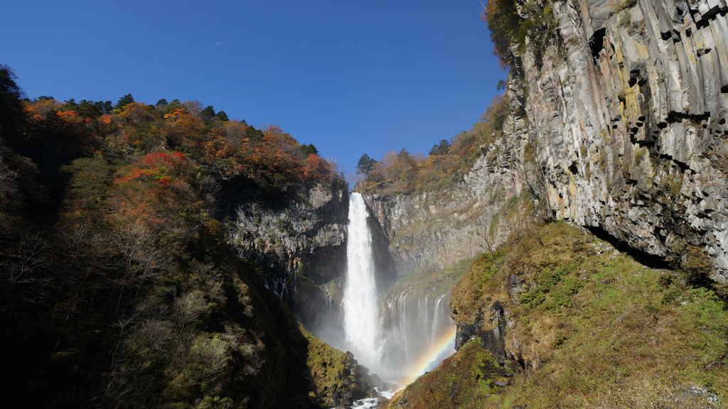 華厳の滝、紅葉の秋