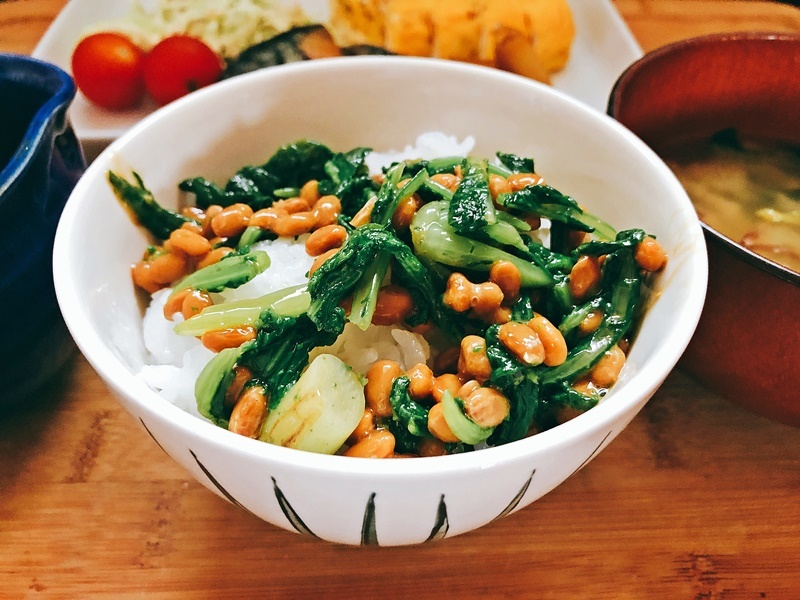 大根葉納豆ごはん