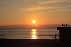 日本海の夕日