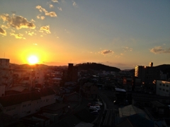 夕焼け桐生市