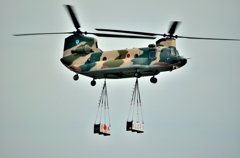 陸上自衛隊 CH-47チヌークからメッセージ　(入間基地航空祭 )