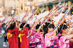 夕暮れ時のしゃんしゃん祭り*1