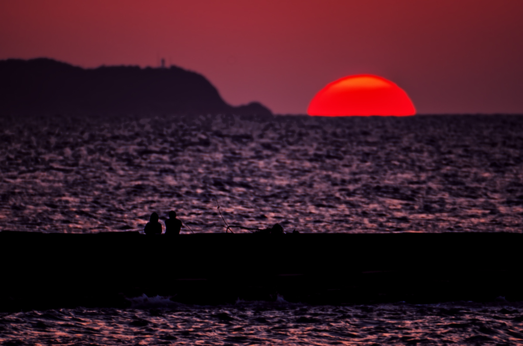 沈む夕陽と僕と君