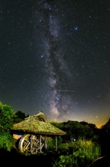 水車小屋と流星