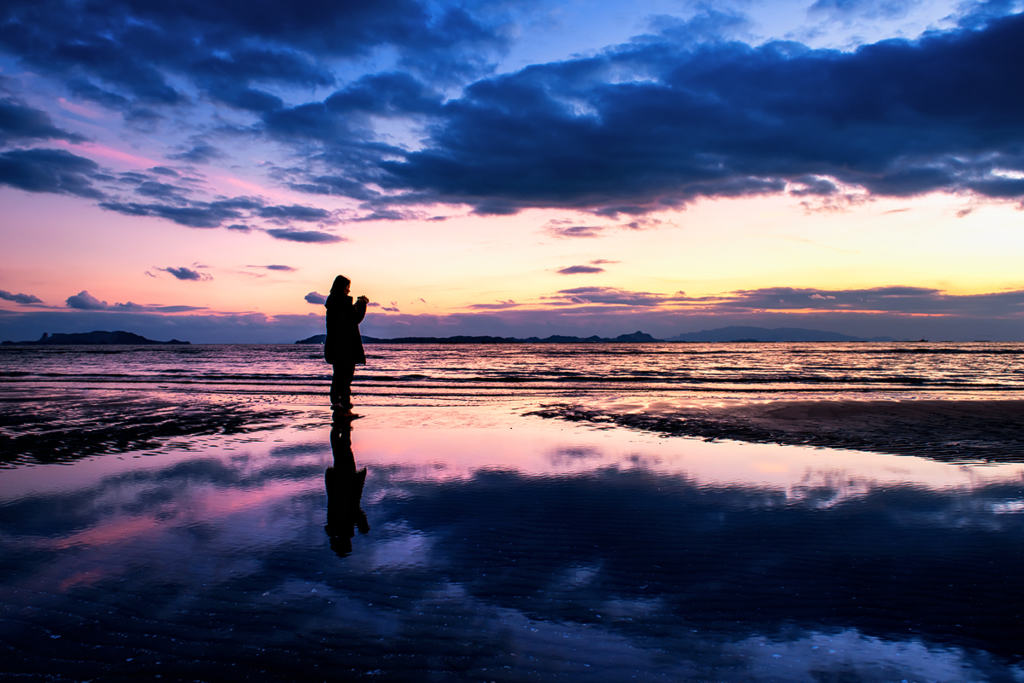 夕日は雲に隠れました*3