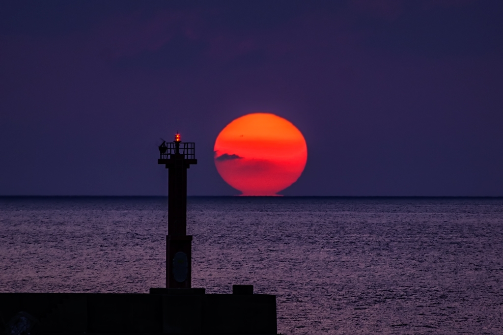 ﾌﾟﾁだるま夕陽