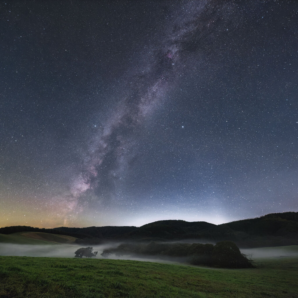 Square starry sky photo