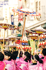 夕暮れ時のしゃんしゃん祭り*3