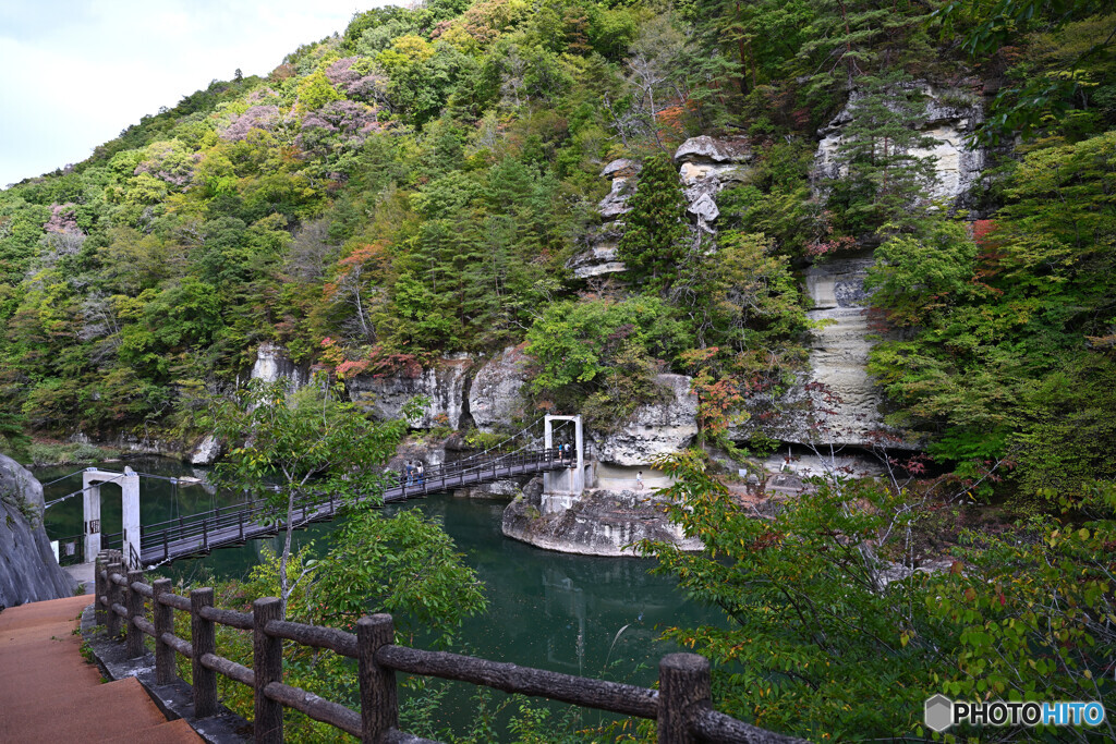 塔のへつりの紅葉は。。