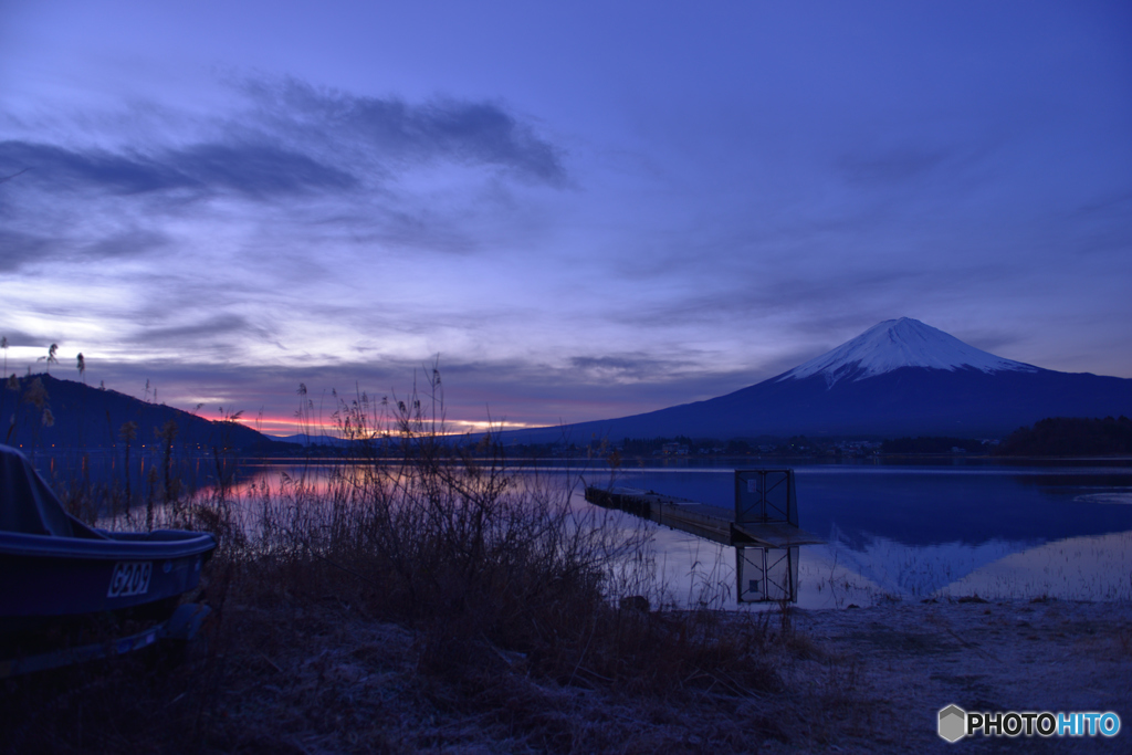 寒い朝に紅